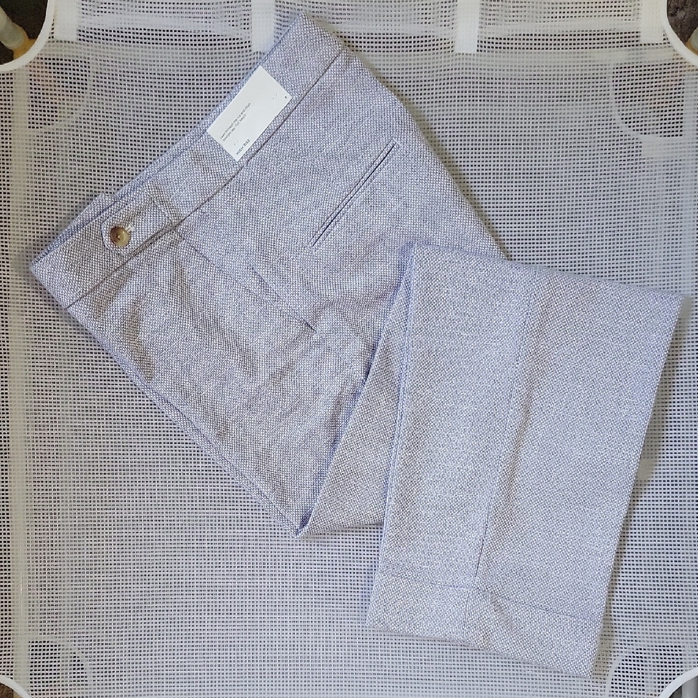 High Waist Tweed Cuffed Pants